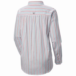 Columbia PFG Sun Drifter™ II Långärmad Tröja Dam Rosa/Blå/Vita (KVMNI9178)